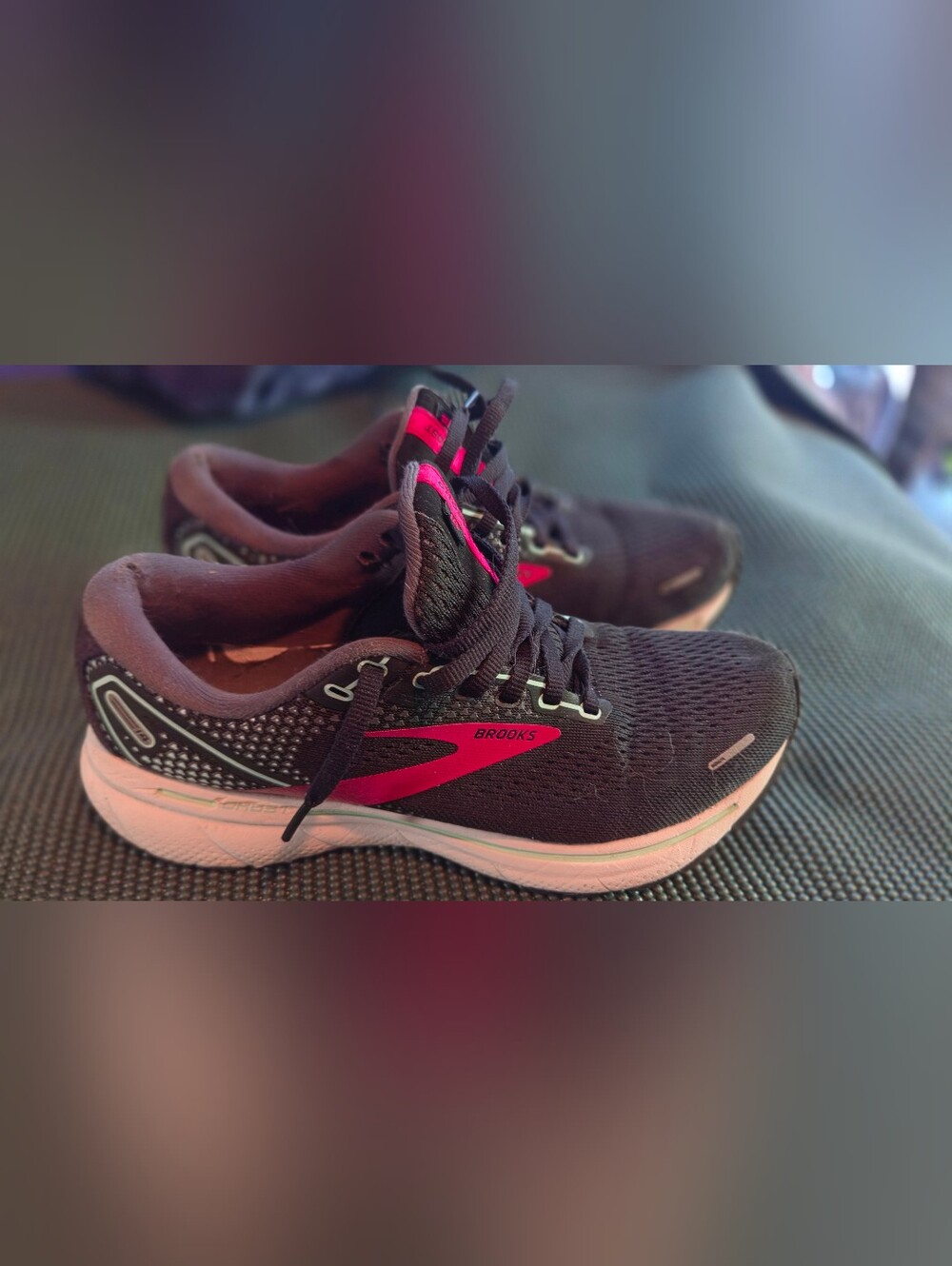 Brooks Women's Black Running Shoes with Pink Accents